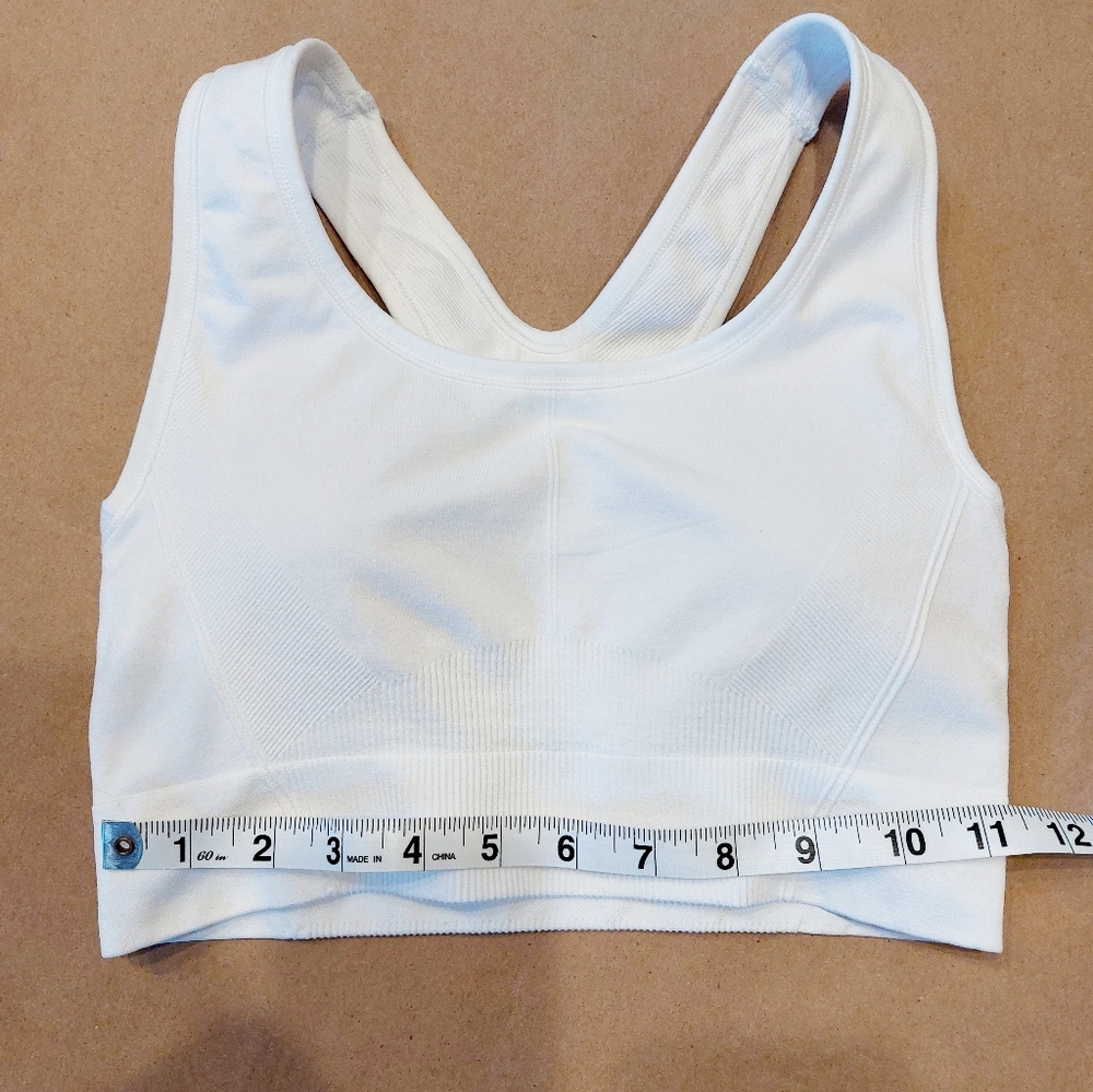 All In Motion White Raceback Medium Support Sports Athletc Bra XS Womens - Picture 5 of 8